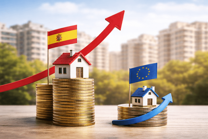 Precio de la vivienda en España y en la UE Precio de la vivienda en España y en la UE