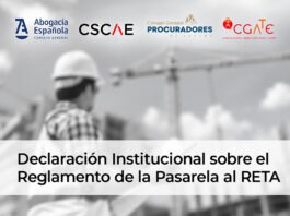 Declaración institucional sobre RETA